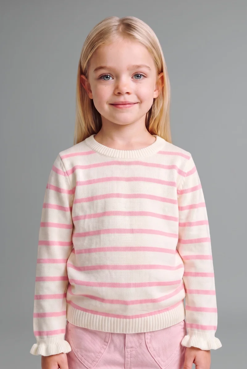 Defacto Baby Girl Regular Fit Crew Neck Pullover