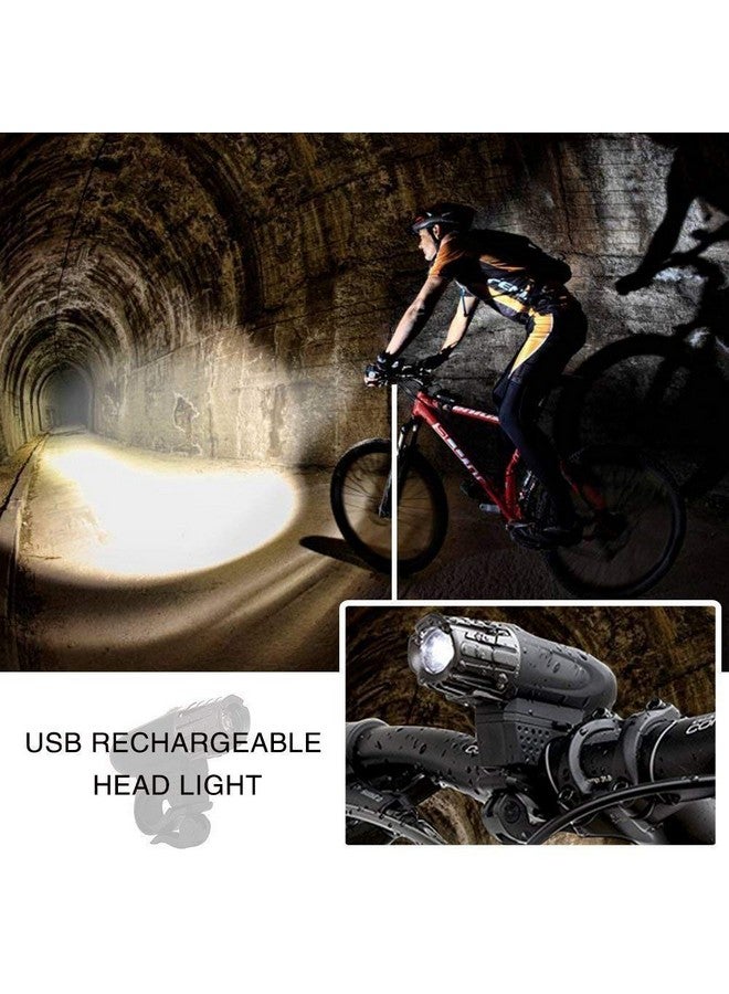 Lista USB Rechargeable 360° Rotation Bike Bicycle Front Headlight - Image 4