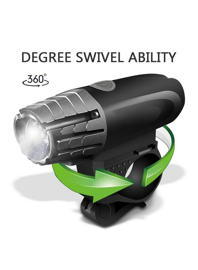 Lista USB Rechargeable 360° Rotation Bike Bicycle Front Headlight - Image 5