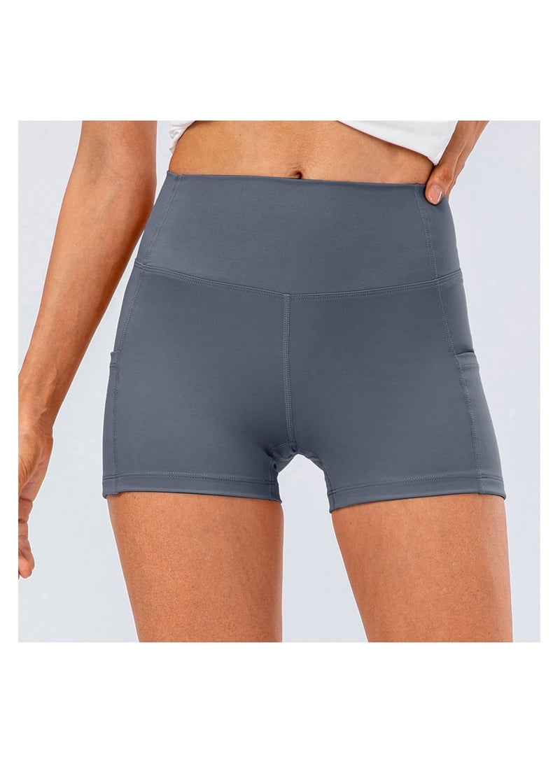 Loquat High waist skinny running workout stretch yoga sport three - minute shorts - Image 1