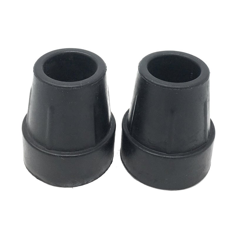PCP Replacement Cane Tips 1 inch 25 cm diameter Black Two Tips Black 1Inch diameter