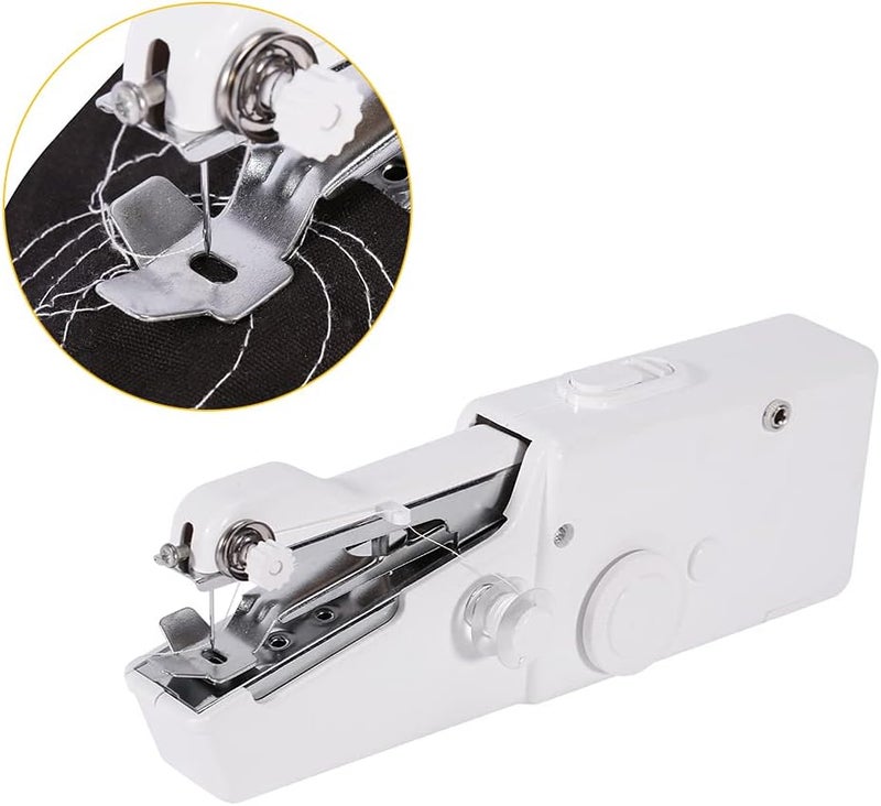 klarako Handheld Sewing Machine, Mini Portable Electric Cordless Fast Sew Machine Household Quick Handy Stitch Repairing Tool for Home Travel DIY Fabric Clothing Handicrafts - Image 3