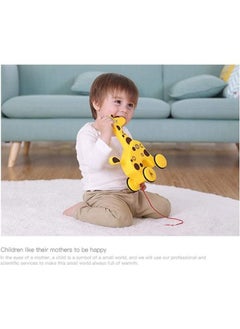 Beauenty Pull Along Giraffe Wood Baby Push Pull Toy  - Image 5