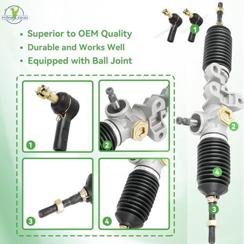 Panglong EZGO Steering Rack Assembly, EZGO RXV Steering Gear Box with Ball Joint and Latch, Suitable for 2008-Up EZGO RXV Gas or Electric Models, OEM# 601500 601580 618239 851-201 - Image 4