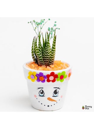 Cactus pottery pot