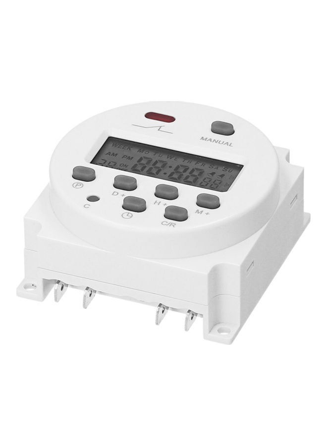 NIBEMINENT CN101A 220V Weekly Programmable Digital Timer Switch White - Image 2