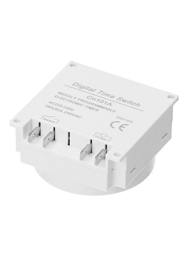 NIBEMINENT CN101A 220V Weekly Programmable Digital Timer Switch White - Image 4