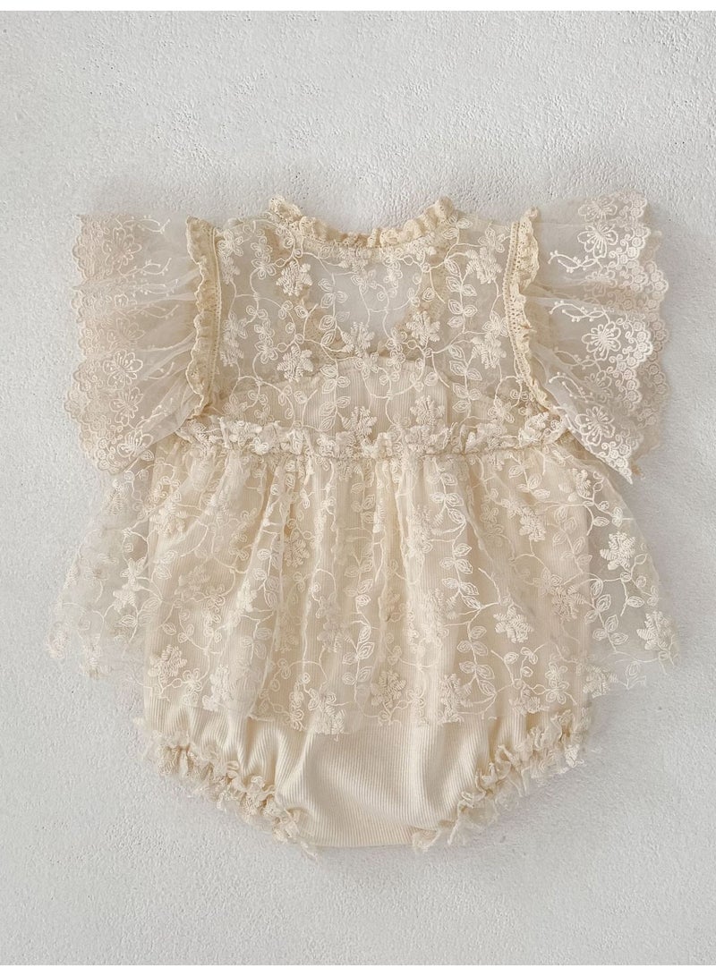 Bafanou Summer Baby Clothes Princess Party Dress Lace Floral Gown  - Image 5