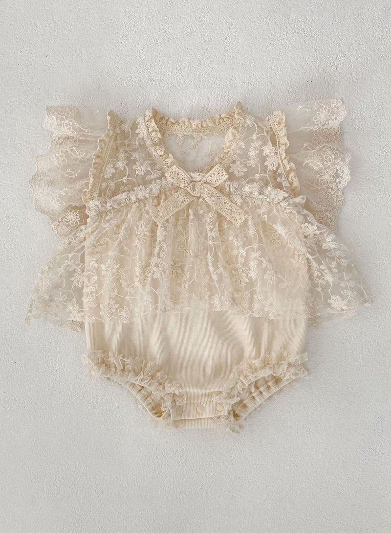 Bafanou Summer Baby Clothes Princess Party Dress Lace Floral Gown  - Image 4