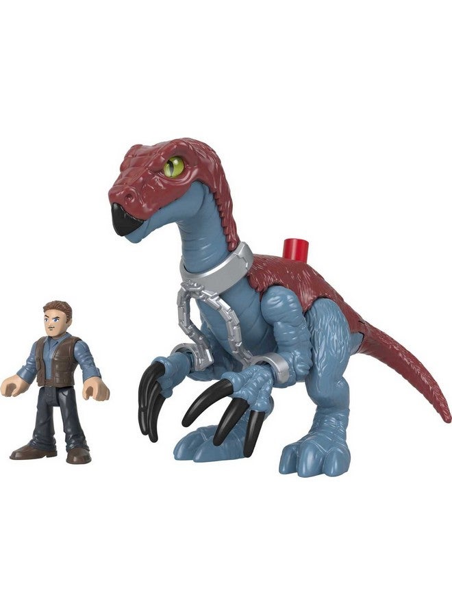 JURASSIC WORLD Fisher-Price Imaginext Jurassic World Dinosaur Toy Therizinosaurus & Owen Grady Figure Set for Pretend Play Preschool Kids Ages 3+ Years - Image 3