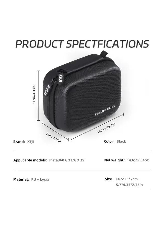 حقيبة تخزين سوداء لملحقات كاميرا Insta360 GO3 وGO3S فقط - Image 3
