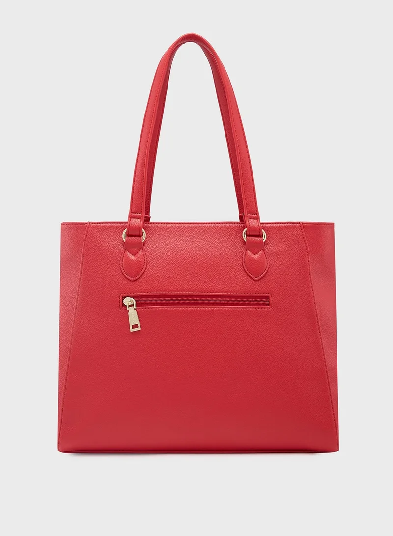 CAPRESE Caprese Erica Tote Medium Maroon – Kiara exclusive floral design, spacious interior, middle compartment, trendy shoulder bag for office and daily use