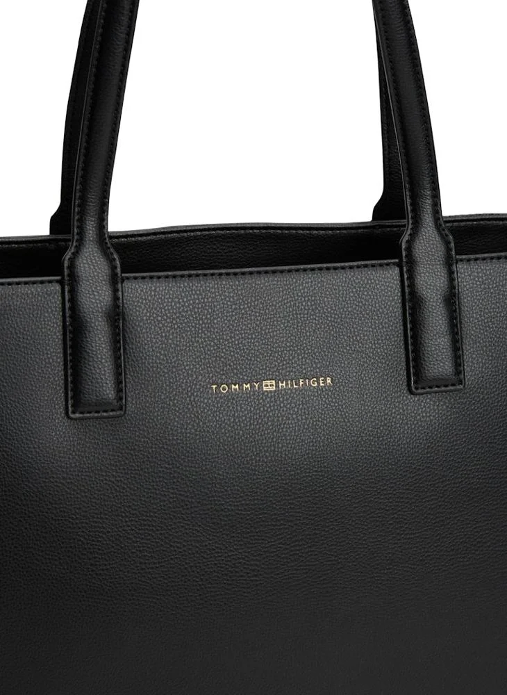 TOMMY HILFIGER Logo Detailed Zip Through Tote