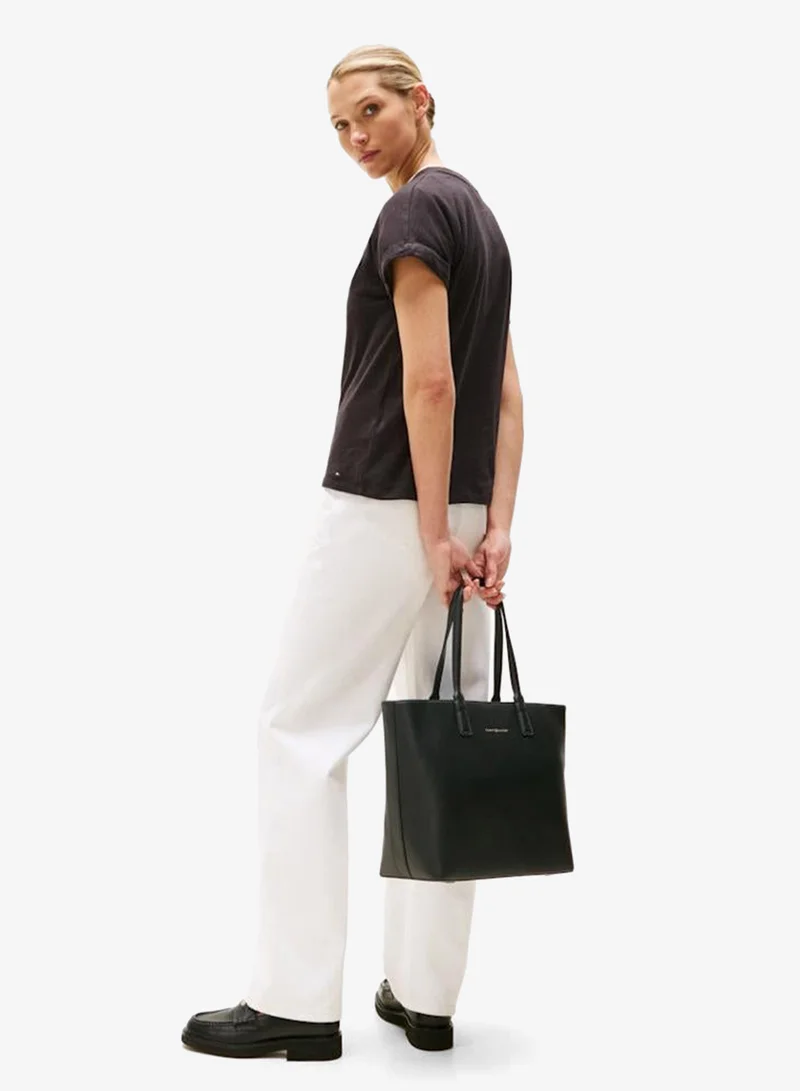 TOMMY HILFIGER Logo Detailed Zip Through Tote