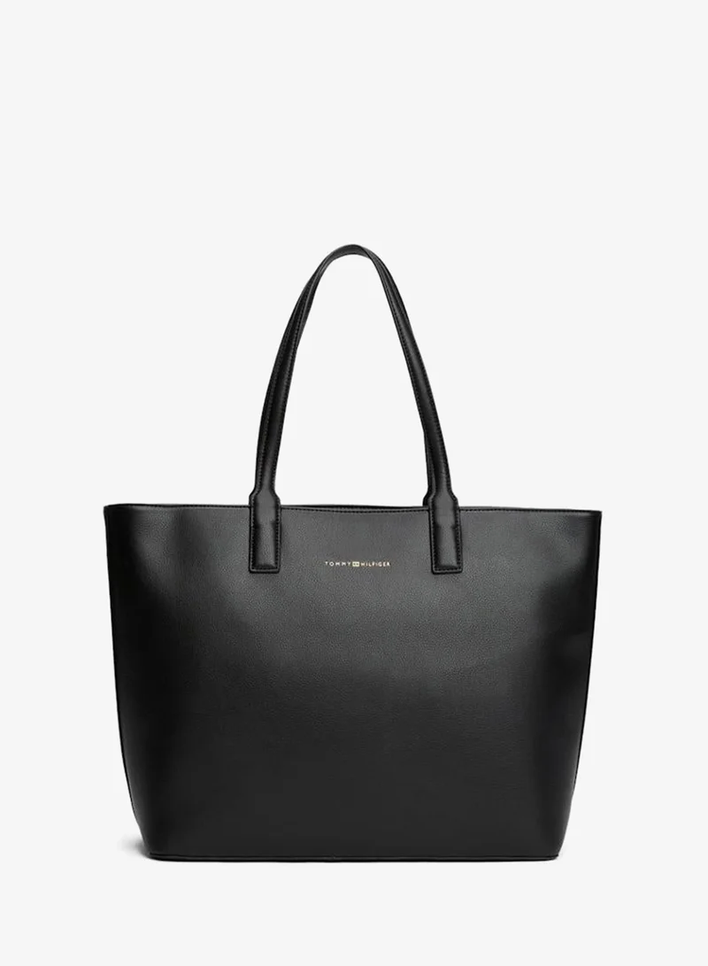 Logo Detailed Zip Through Tote
