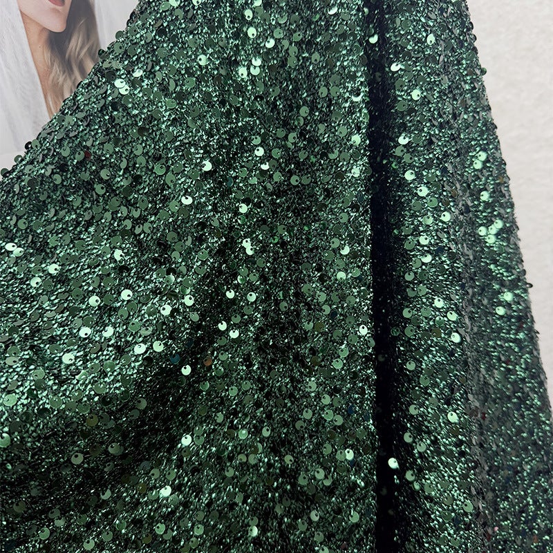 5Mm Complex Encryption Colorful Sequins Composite Knitted Bottom Fabric Dress Diy Shoes Hat Stage Background Beaded Fabric - Image 5
