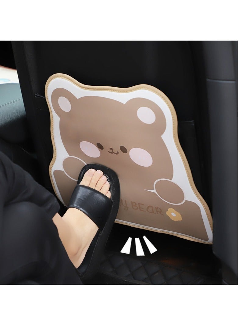 DUNISO 2PCS Auto Seat Back Kick Protectors, Waterproof Kick-proof Mats, Car Kick Mats for Easy Clean Scratch, Car Interior Decoration, Wear-resistant and Sturdy Protector Fit Most Cars - Image 3