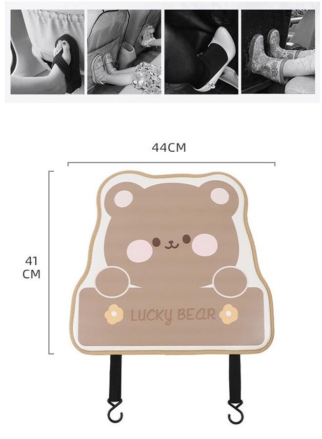 DUNISO 2PCS Auto Seat Back Kick Protectors, Waterproof Kick-proof Mats, Car Kick Mats for Easy Clean Scratch, Car Interior Decoration, Wear-resistant and Sturdy Protector Fit Most Cars - Image 2