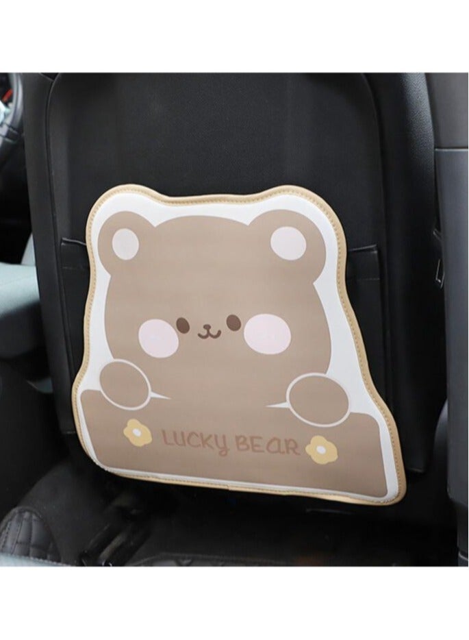 DUNISO 2PCS Auto Seat Back Kick Protectors, Waterproof Kick-proof Mats, Car Kick Mats for Easy Clean Scratch, Car Interior Decoration, Wear-resistant and Sturdy Protector Fit Most Cars - Image 4