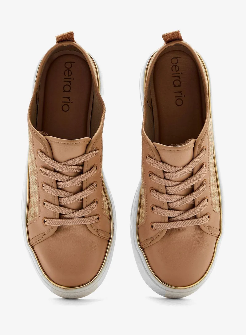 Beira Rio Beige Comfort Women’s Sneakers – Lace-Up Ladies Sneakers & Casual Sneakers for Girls for Women | Best Price UAE