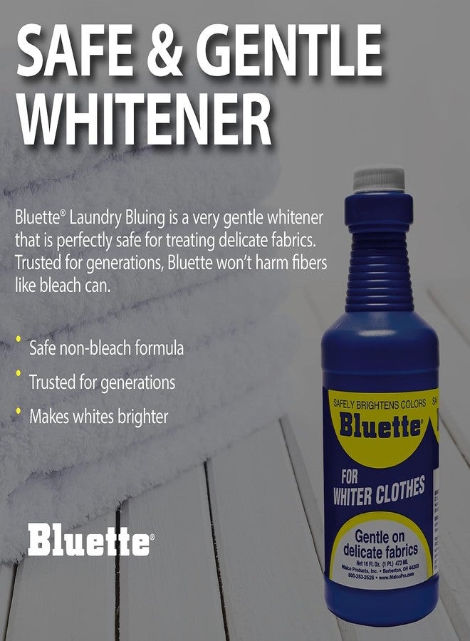 Bluette Laundry Bluing (2 Pack) - Laundry Detergent Whitener/Safe & Gentle For Delicate Fabrics/Whiter Whites and Brights/Perfect For Brightening Light Clothes, Sheets, Synthetics & More (413732PK2) - Image 5