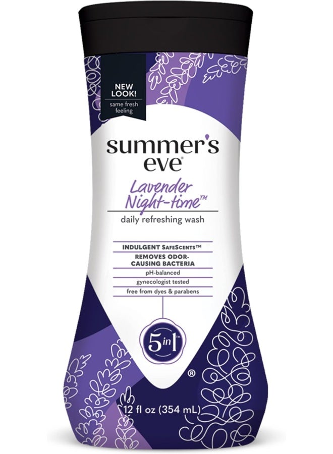 Summer's Eve Lavender Night-Time Cleansing Wash, 12 Fl Oz - Image 1
