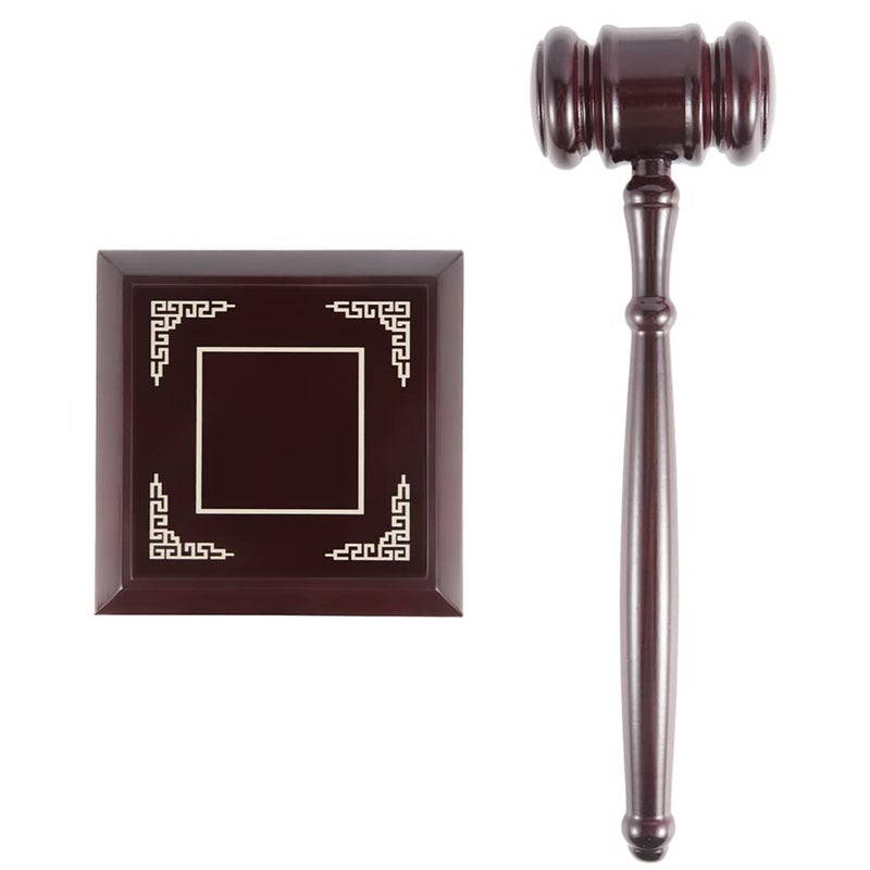 AZOFIA Handmade Wooden Gavel and Block Set Perfect for Lawyer Judge Auction Sale Meetings Student and Gifts (Square Block I) - Image 5