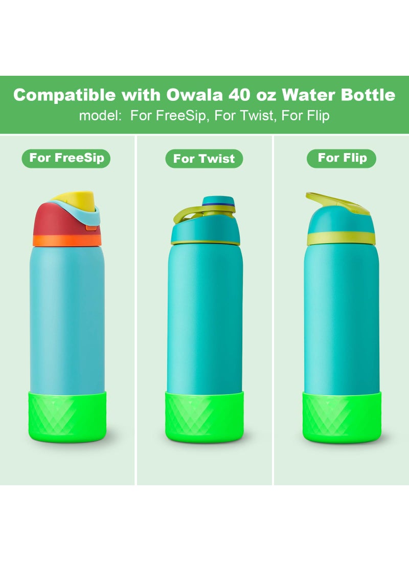 Silicone Boot for Owala Water Bottle 40 oz  Anti-Slip Protective Sleeve for FreeSip/Twist/Flip Stainless Steel Water Bottles Accessories