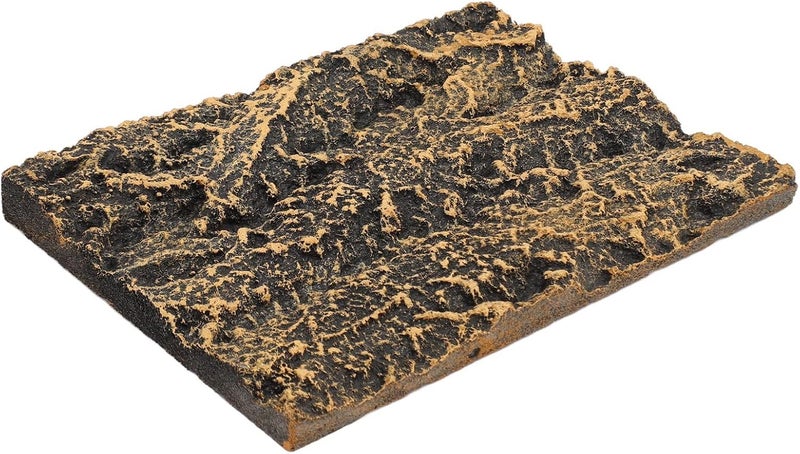 Rock Terrarium Background Board, Reptile Tank Background, High Simulation PU Climbing Habitat Decoration with Clear Texture for Rainforest Aquarium and Fish Tank (17.5 * 13cm) - Image 2