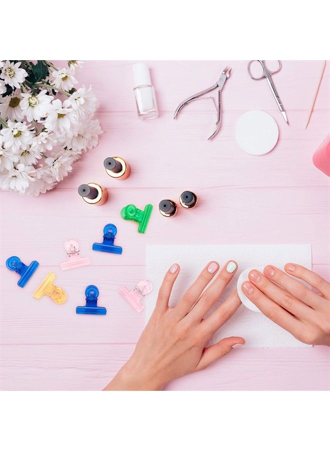 Jetec 20 Pieces C Curve Nail Pinching Clips Plastic Clips Multi-function Nail Art Accessories for Nail Fiberglass Extension and Fixation, 4 Colors - Image 2