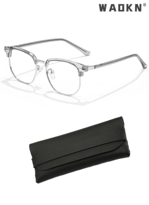 Blue Light Blocking Glasses Blue Light Filter Computer Reading Gaming TV Phones Browline Eyeglasses Fashion Anti Eyestrain Headache Eyewear for Men Women，Eyeglass Suitable for Computer & Gaming