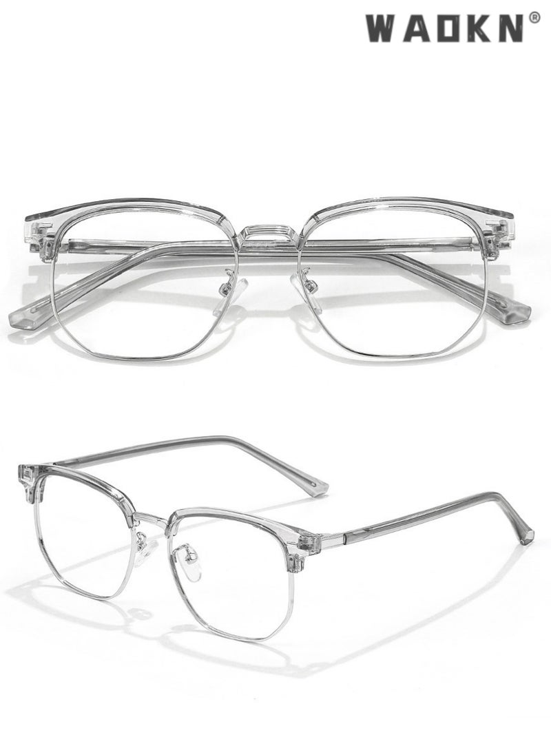 Blue Light Blocking Glasses Blue Light Filter Computer Reading Gaming TV Phones Browline Eyeglasses Fashion Anti Eyestrain Headache Eyewear for Men Women，Eyeglass Suitable for Computer & Gaming