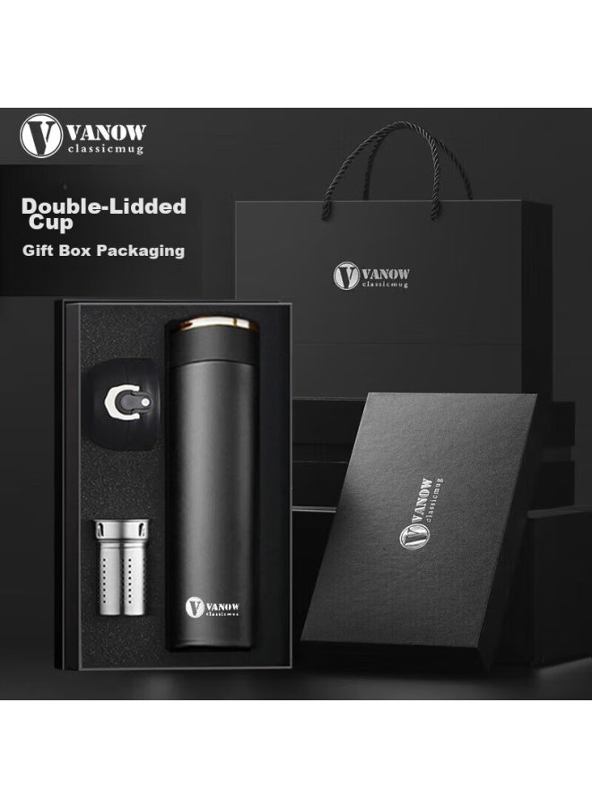 Vanow Insulated Mug For Men And Women, 316 Stainless Steel Portable Water Cup, Customizable Engraving, Gift Box Set, Tea Infuser Cup, 460ml - Image 1
