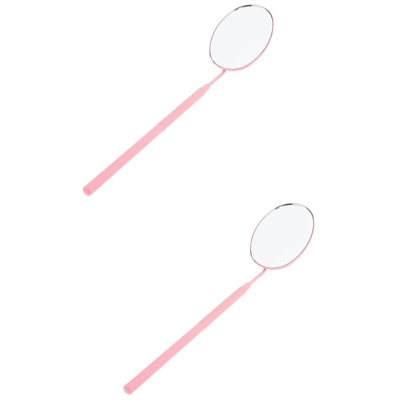 2pcs Lash Mirror Stainless Steel Makeup Mirror Eyelash Extensions Mirror Self-checking Eyelash Mirror - Image 1