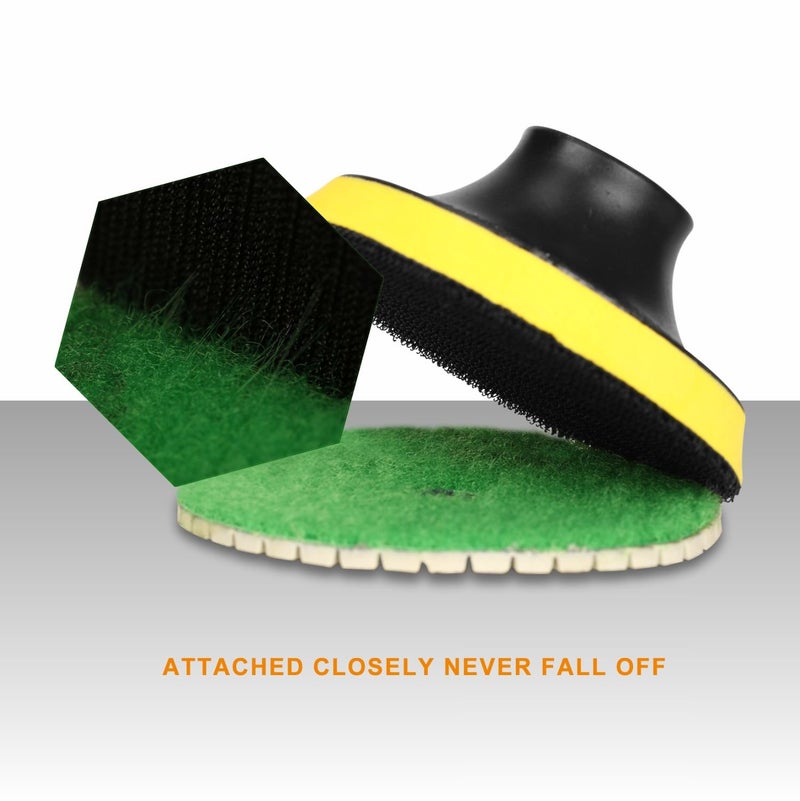 SPTA 15pcs Diamond Wet Polishing Pads Set, 4 inch Pads for Granite Stone Concrete Marble Floor Grinder or Polisher, 50#-6000# with Hook & Loop Backing Holder Pads for Wet Polisher - Image 4