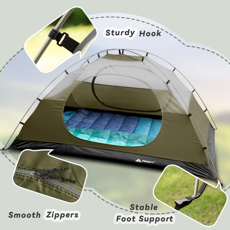 Forceatt Camping Tent, 2 Person Tent, Waterproof & Windproof. Lightweight Backpacking Tent, Easy Setup, Suitable for Outdoor and Hiking Traveling - Image 4