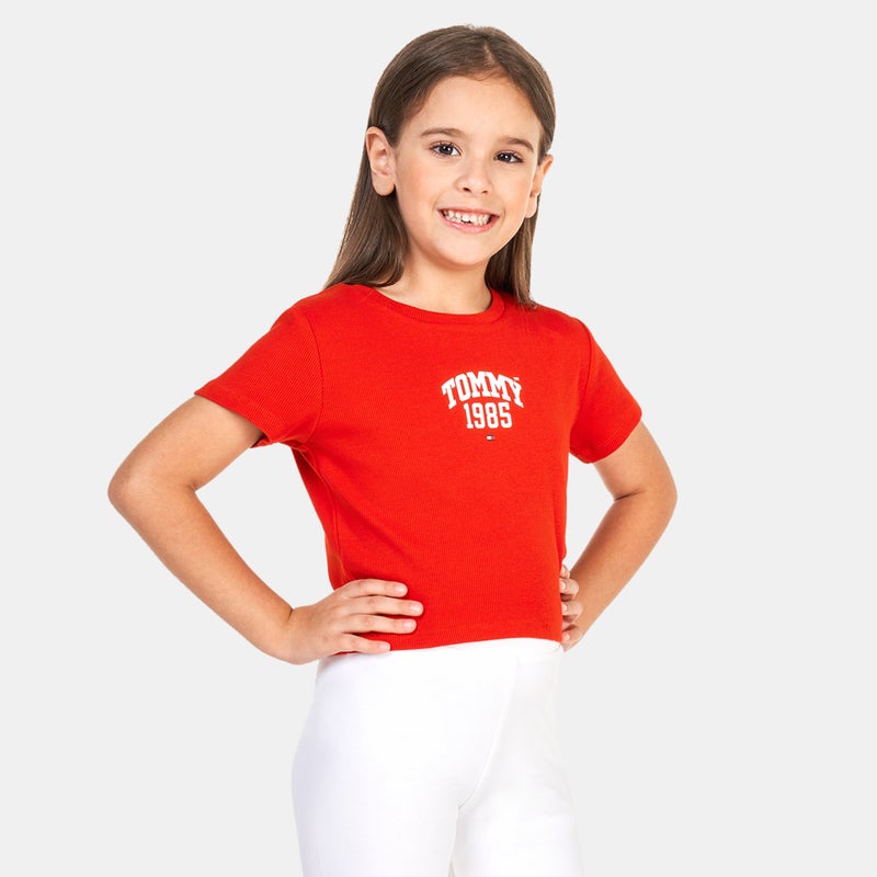TOMMY HILFIGER Kids' Varsity Rib T-Shirt (Older Kids) - Image 1