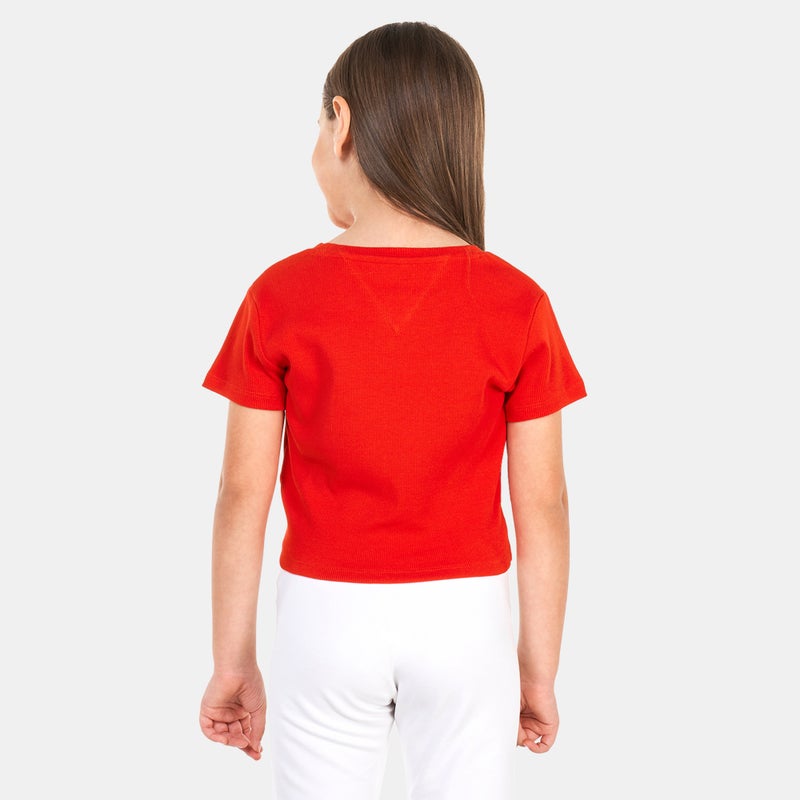 TOMMY HILFIGER Kids' Varsity Rib T-Shirt (Older Kids) - Image 2