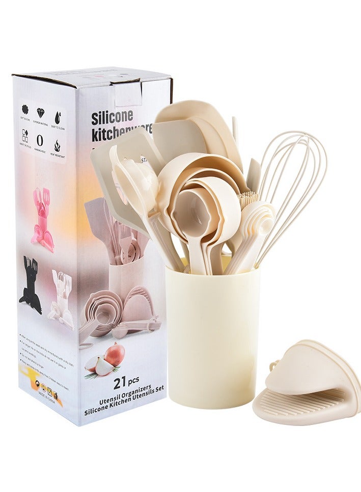 New Silicone Spatula For Non Stick Pans Silicone Spatula Set For Household Use Soup Spoons Kitchenware Cooking Tools 21 Piece Set  - Image 1