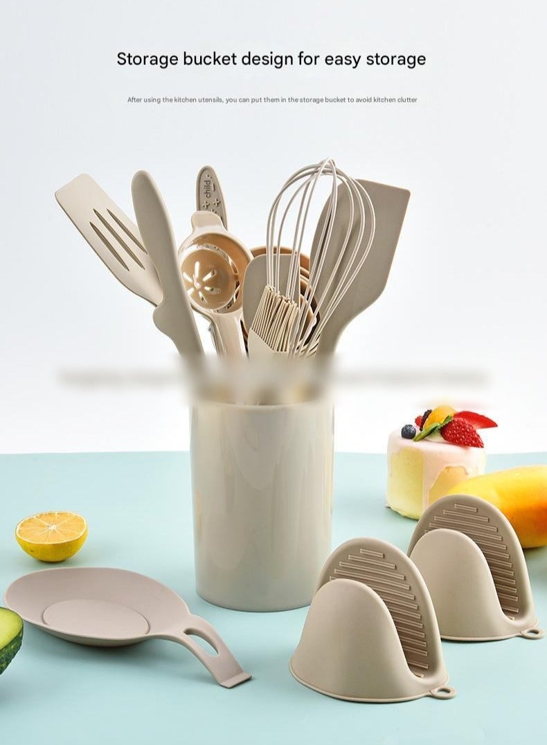 New Silicone Spatula For Non Stick Pans Silicone Spatula Set For Household Use Soup Spoons Kitchenware Cooking Tools 21 Piece Set  - Image 4