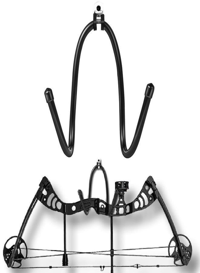 AHOSOUTLY حامل أقواس AHOSOUTLY، عبوة واحدة، حامل أقواس للرماية، يُثبت على الحائط، خطاف جداري، يتحمل وزن القوس حتى 22 رطلاً، حماية مطاطية، لا يسبب خدوشاً. - Image 1