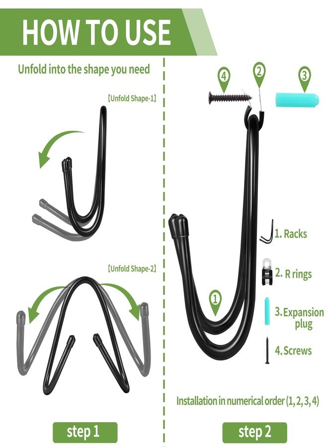 AHOSOUTLY حامل أقواس AHOSOUTLY، عبوة واحدة، حامل أقواس للرماية، يُثبت على الحائط، خطاف جداري، يتحمل وزن القوس حتى 22 رطلاً، حماية مطاطية، لا يسبب خدوشاً. - Image 2