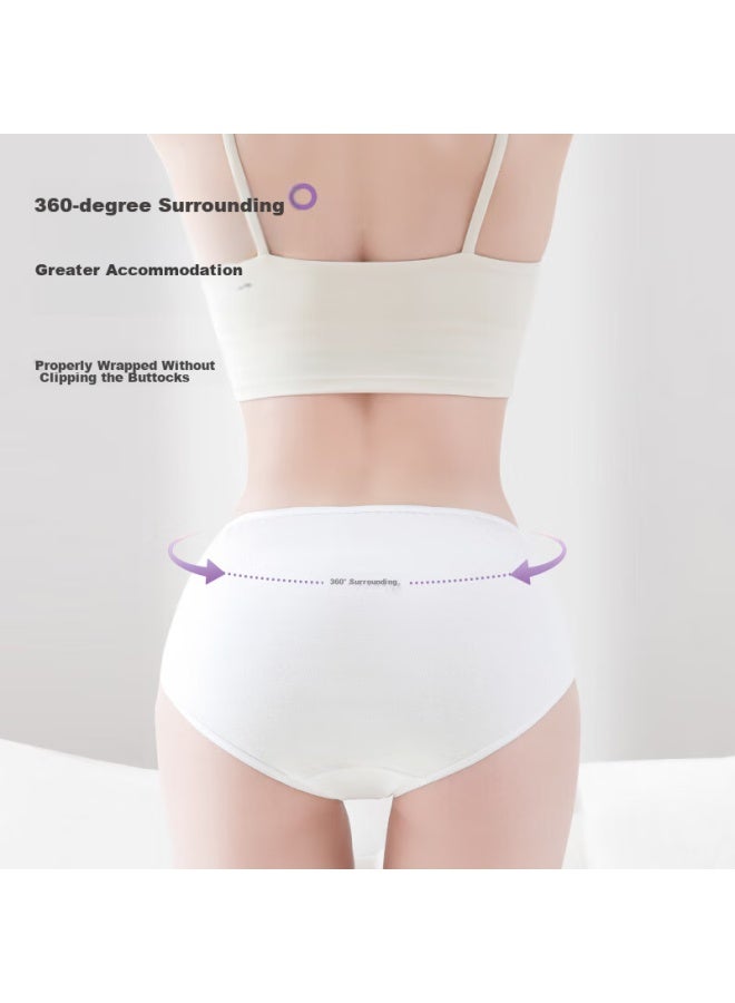 Free Go Freego Disposable Women's Underwear, Pure Cotton, High-waist, For Travel, Business Trips, Pregnant Women, Postpartum, Sterilized, No-wash, Daily Disposable, 10 Individually Packed, XL - Image 2