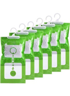 Hanging Anti Mold Dehumidfier Deodorizing Moisture Proof Desiccant Absorber Bag and Odor Eliminator Hanging Bags to Rid Damp in Closet Cars Bathroom Wardrobes Basement Gym Bag Humidity Bags 6pcs
