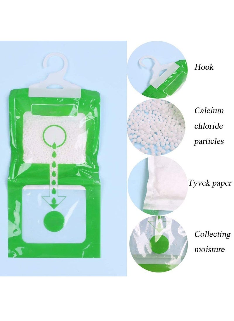 TYCOM - Hanging Anti Mold Dehumidfier Deodorizing Moisture Proof Desiccant Absorber Bag and Odor Eliminator Hanging Bags to Rid Damp in Closet Cars Bathroom Wardrobes Basement Gym Bag Humidity Bags 6pcs - Image 1