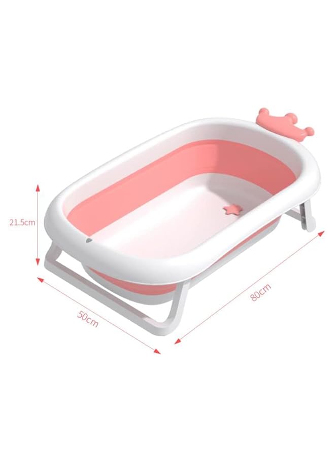 Bumble & Bird حوض استحمام للأطفال مع وسادة قابلة للطي والحمل ومناسب للأطفال حديثي الولادة والأطفال الصغار ومضاد للانزلاق باللون الوردي - Image 3