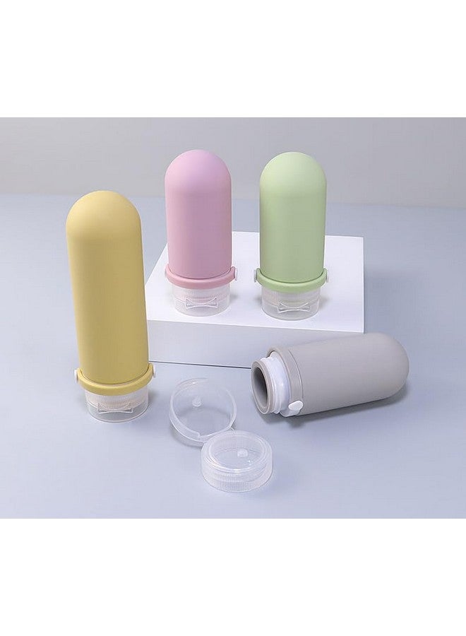 ZURATO Travel Size Toiletries Bottles Silicone Leak Proof Refillable Containers for Shampoo, Conditioner, Shower Gel and Lotion Dispenser Portable Travel Essentials- Multicolor (90ml) - Image 2