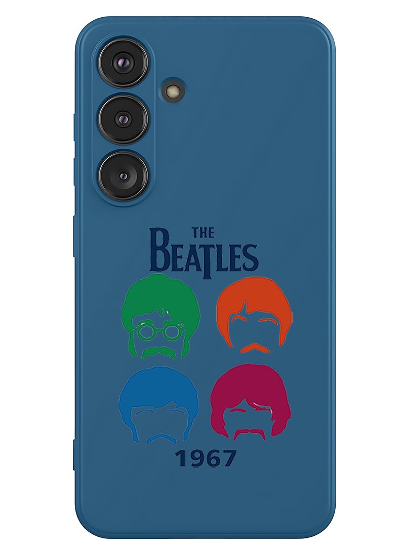 Theodor Protective Slim Fit Case Liquid Silicone Cover with Full Body Protection Anti-Scratch Shockproof Case For Samsung Galaxy S25 (Blue) - The beatles  - Image 1