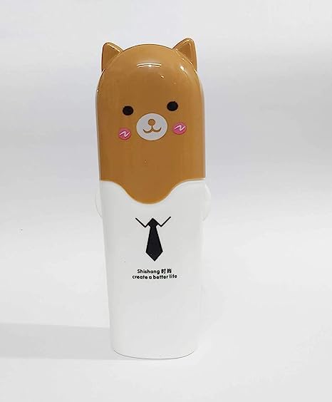 RIVUGJA Portable Cartoon Animal Toothbrush Holder Box Plastic Tooth Mug Toothpaste Case Cup Travel Camping Bath Accessories [Colour ME Very] (2) - Image 4