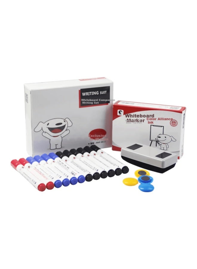 Bibiniu Whiteboard Companion (12 Whiteboard Markers, 4 Magnetic Particles, 1 Magnetic Eraser) Writing Model Bnpw-bs-jw - Image 1